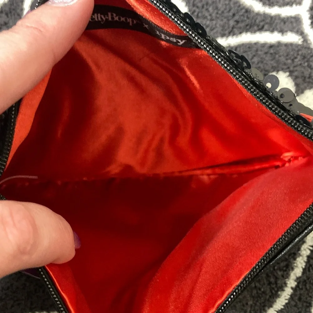 Betty Boop x IPSY Special Edition Black &‎ Red sequins cosmetic bag